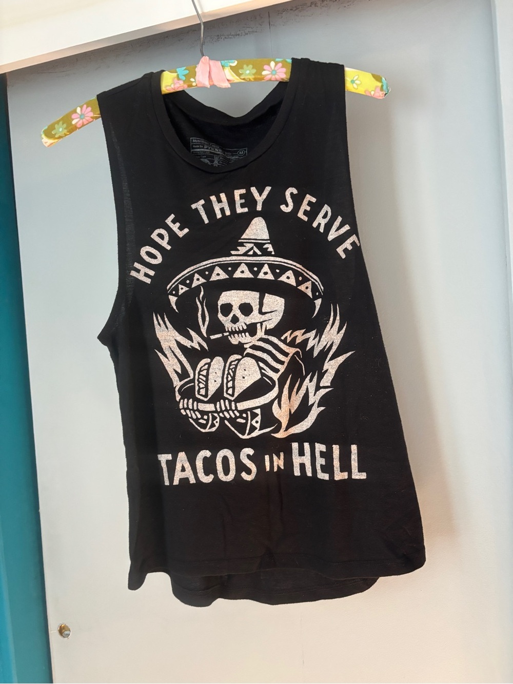 Pyknic Hope They Serve Tacos In Hell Black Muscle Tank